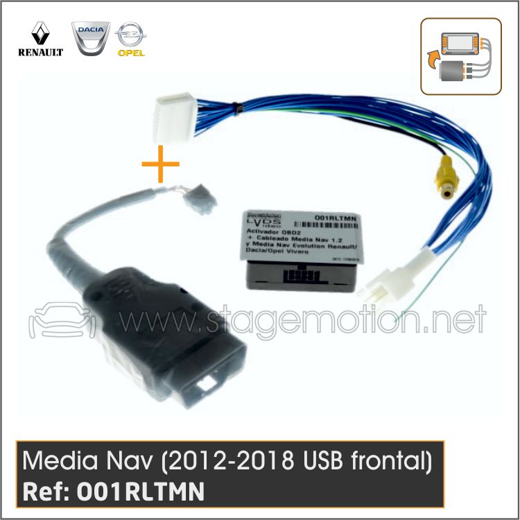 Activador OBD2 + Cableado Media Nav 1.2 y Media Nav Evolution Renault/Dacia/Opel Vivaro
