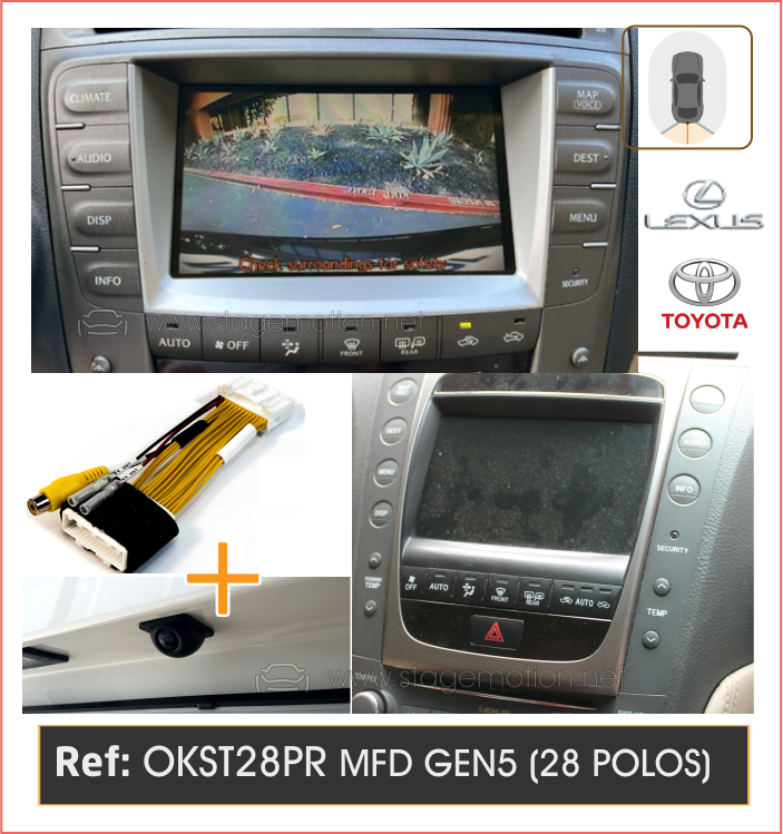 Kit RVC OEM Toyota/Lexus (2006-2009) MFD GEN5 (28 polos)