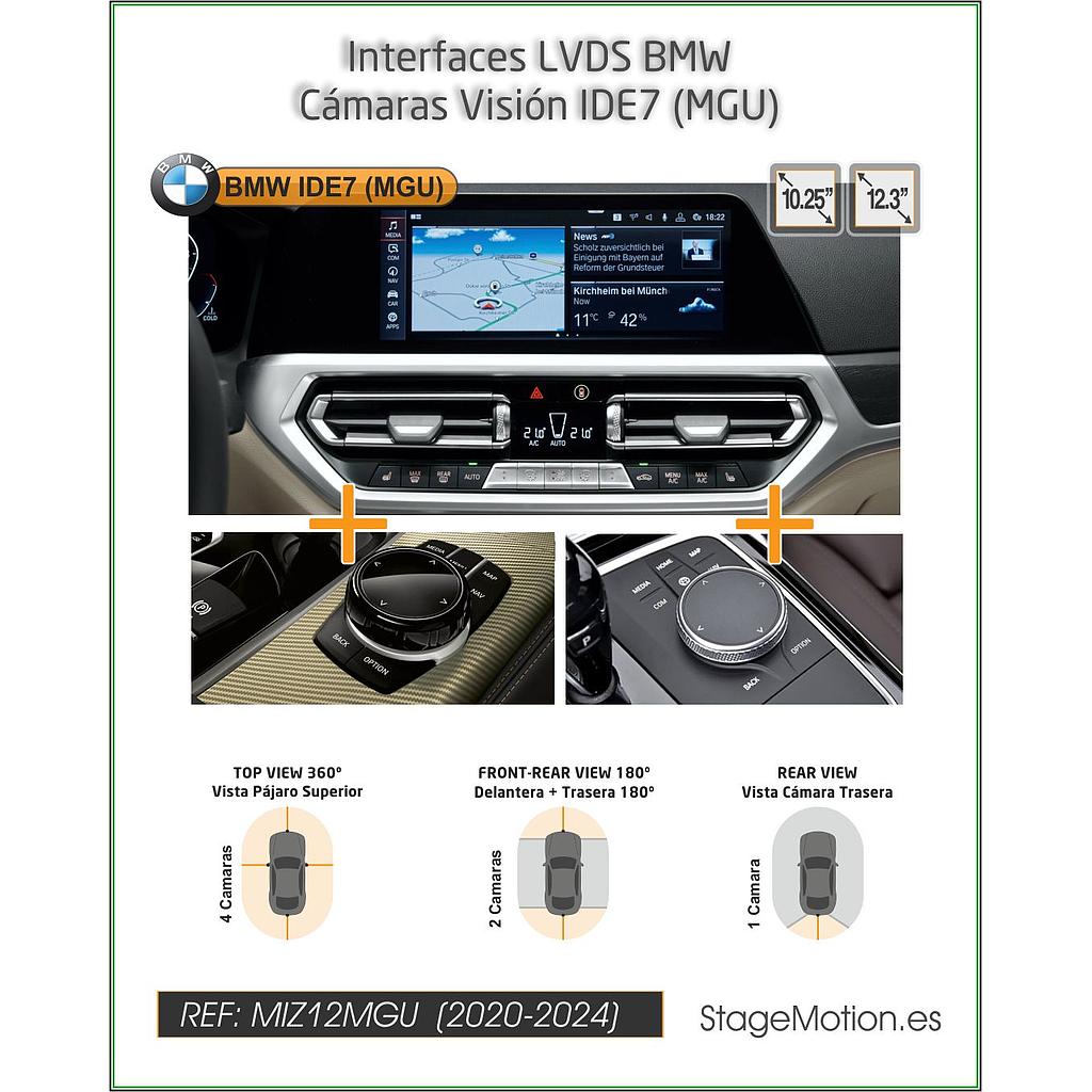 Interface BMW MGU Cámaras + Vídeo AUX 12.3"/10,25" (ID7 PR: S6C4A/S6U3A)