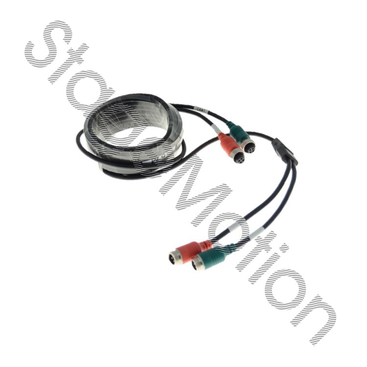 Extensor Dual Macho-Hembra Industrial 4-Pin (2 Cámaras)