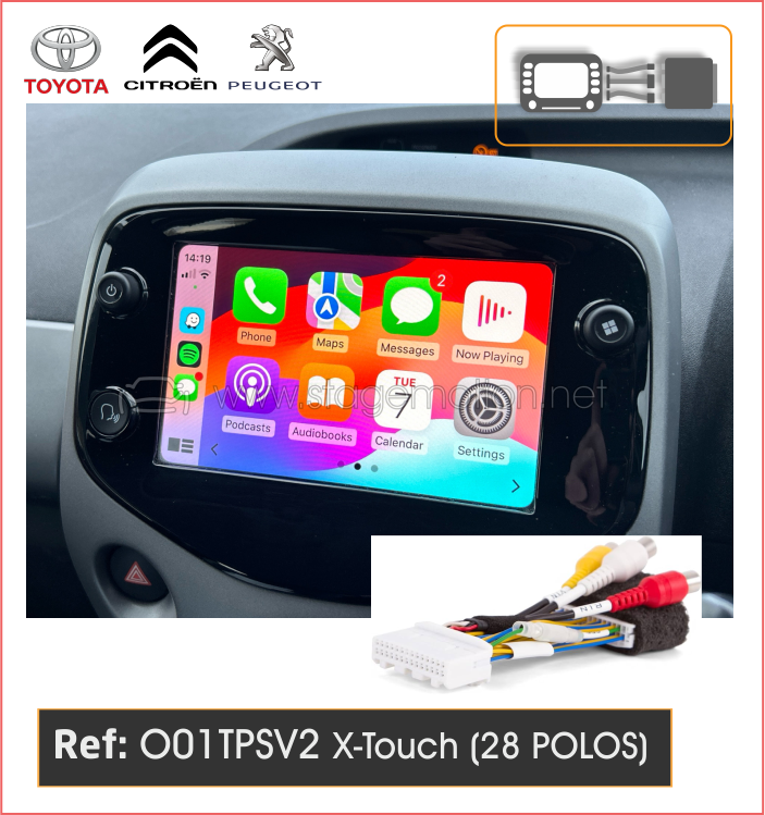 Cableado Conexión (28 polos) Video+Audio RCA X-Touch / X-Nav / PSA (2014-2022)