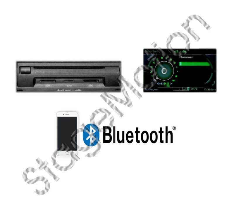 Kit de adaptación del teléfono móvil Bluetooth para Audi A6 4F MMI 3G "completo"