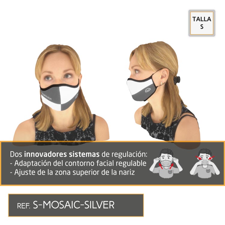 Mascarilla Homologada [S] Diseño: MOSAIC SILVER