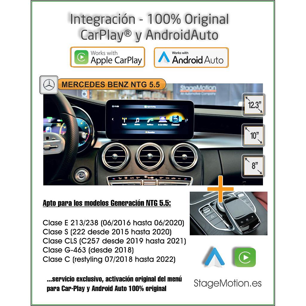 CarPlay® y AndroidAuto Original Mercedes NTG 5.5  High 10" y Low 8"