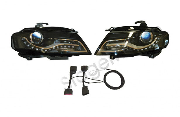 Kit de faros Bi-Xenon con luces diurnas LED para Audi A4 8K