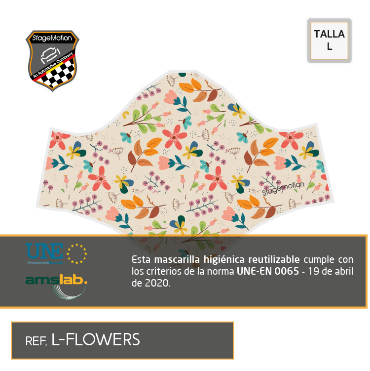 Mascarilla Homologada [L] Diseño: FLOWER