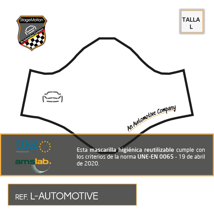 Mascarilla Homologada [L] Diseño: AUTOMOTIVE