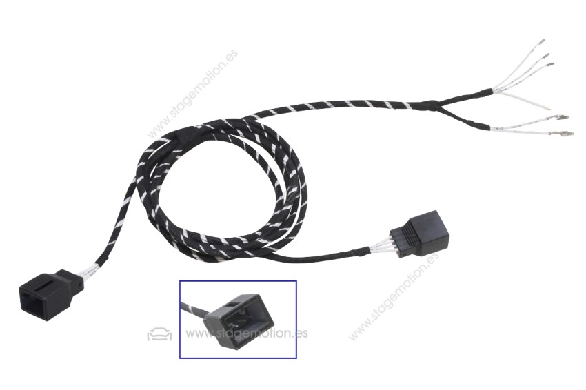 Cableado de asiento calefacción trasero para VW Tiguan AD1, BW1, BW2