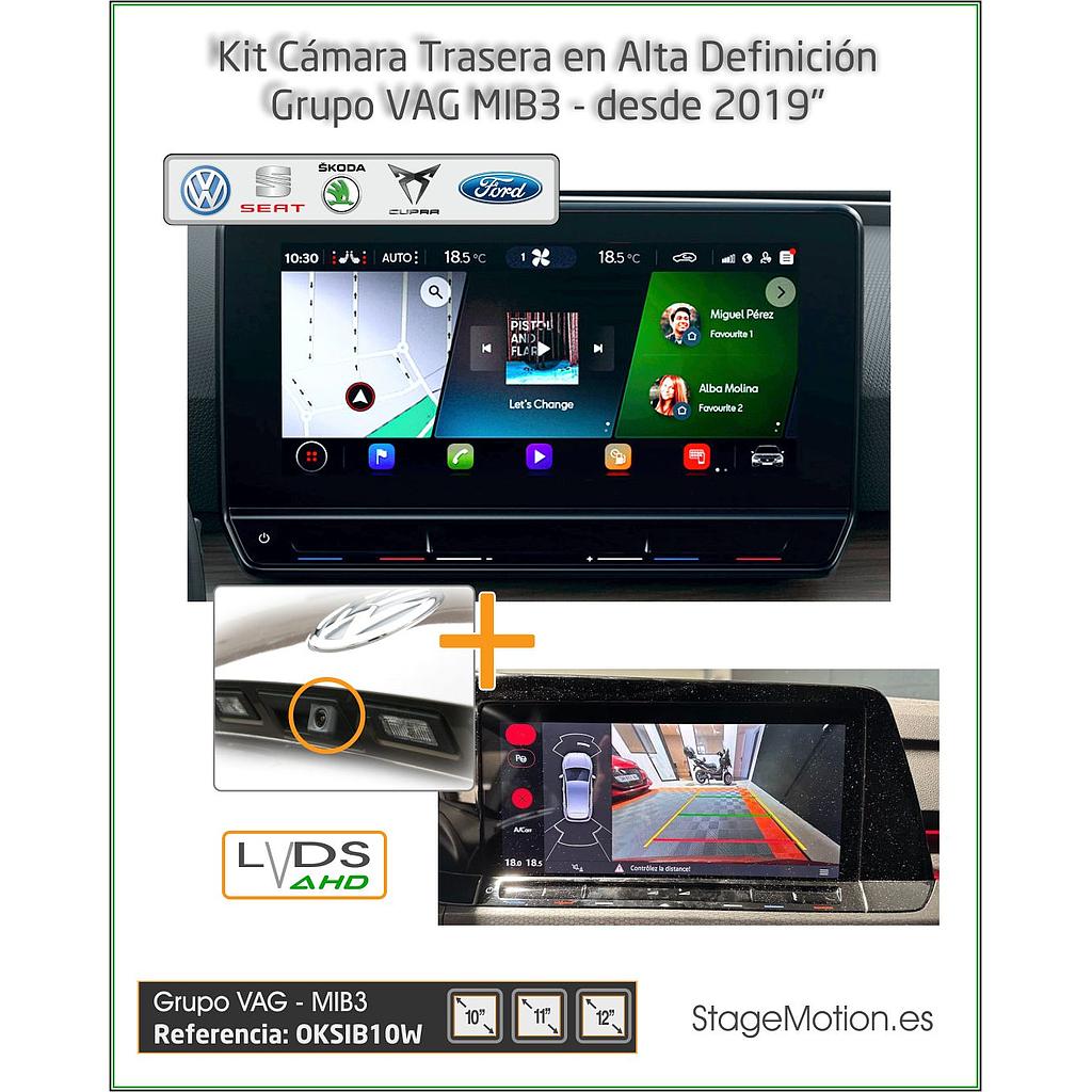 Kit Cámara Trasera AHD MIB3 VAG *Pantallas 10,1"/10,4"/12.9"/15"
