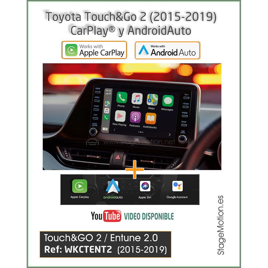 Kit Wireless Car-Play + Android Auto + USB + Visión 180º Toyota Touch&amp;Go2 y Entune 2.0