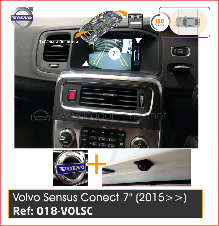 Kit 180º Visión Volvo Sensus Connect 7" (2015-2023)