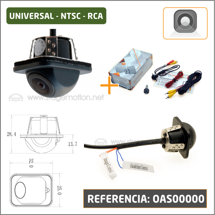 Cámara Universal RCA - (Selección: NTSC/PAL/AHD-720p/1020p)