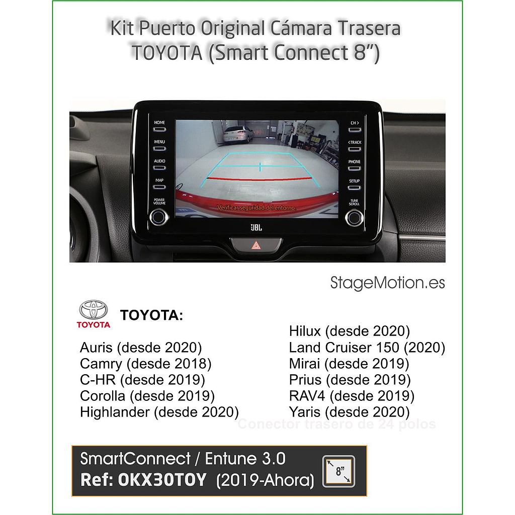 KIT Cableado + Cámara Trasera OEM Toyota SmartConnect 7"/8"(2018-2024)