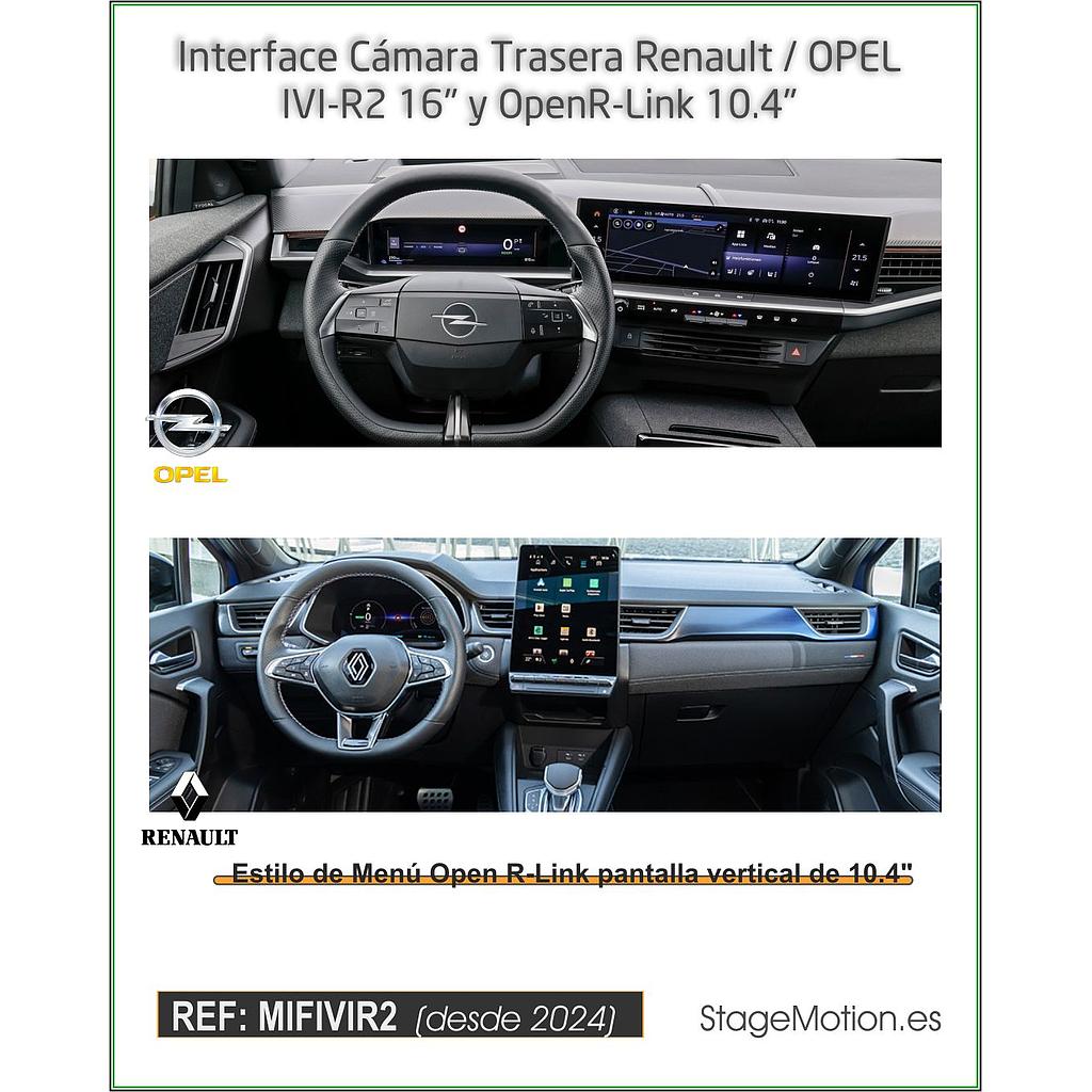 Interface Video AHD/HDMI PSA/OPEL/RENAULT IVI-R2 16" &amp; OpenR-Link 10.4" *Vertical
