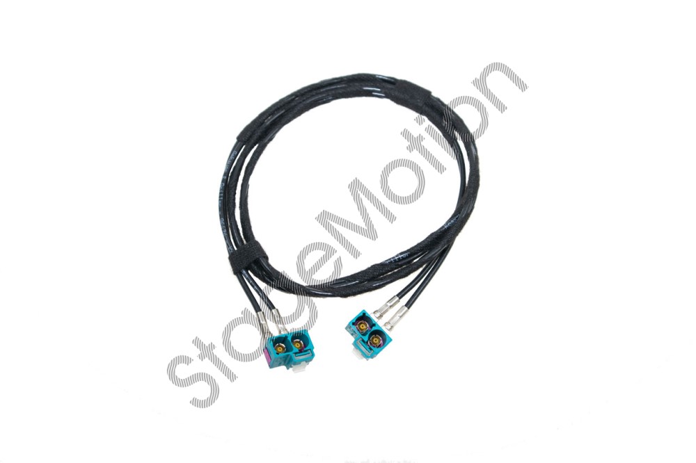 Cable Fakra 2x de ángulo (hembra) a 2x de ángulo (hembra)