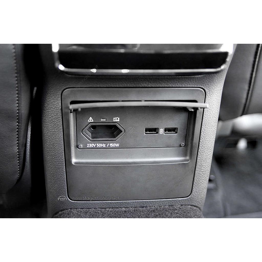 Kit toma 230 voltios + hub USB para Skoda Superb 3V