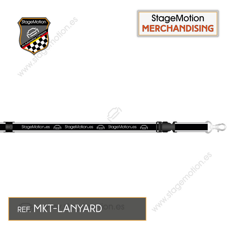 Lanyard con Gancho y Hebilla | Satinado 20 mm