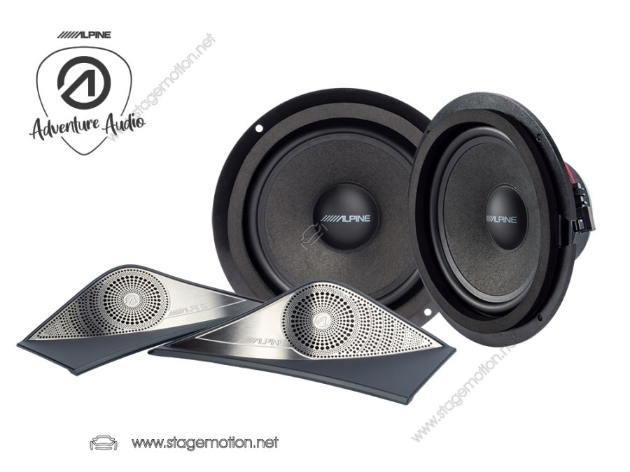 Kit subwoofer Alpine y amplificador DSP de 6 canales para Mercedes Benz Sprinter 907/910