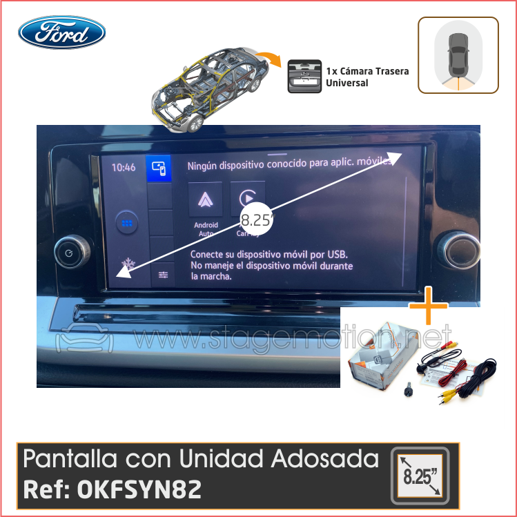 Kit RVC Integrado FORD SYNC 2022 (Pantallas 8.25")