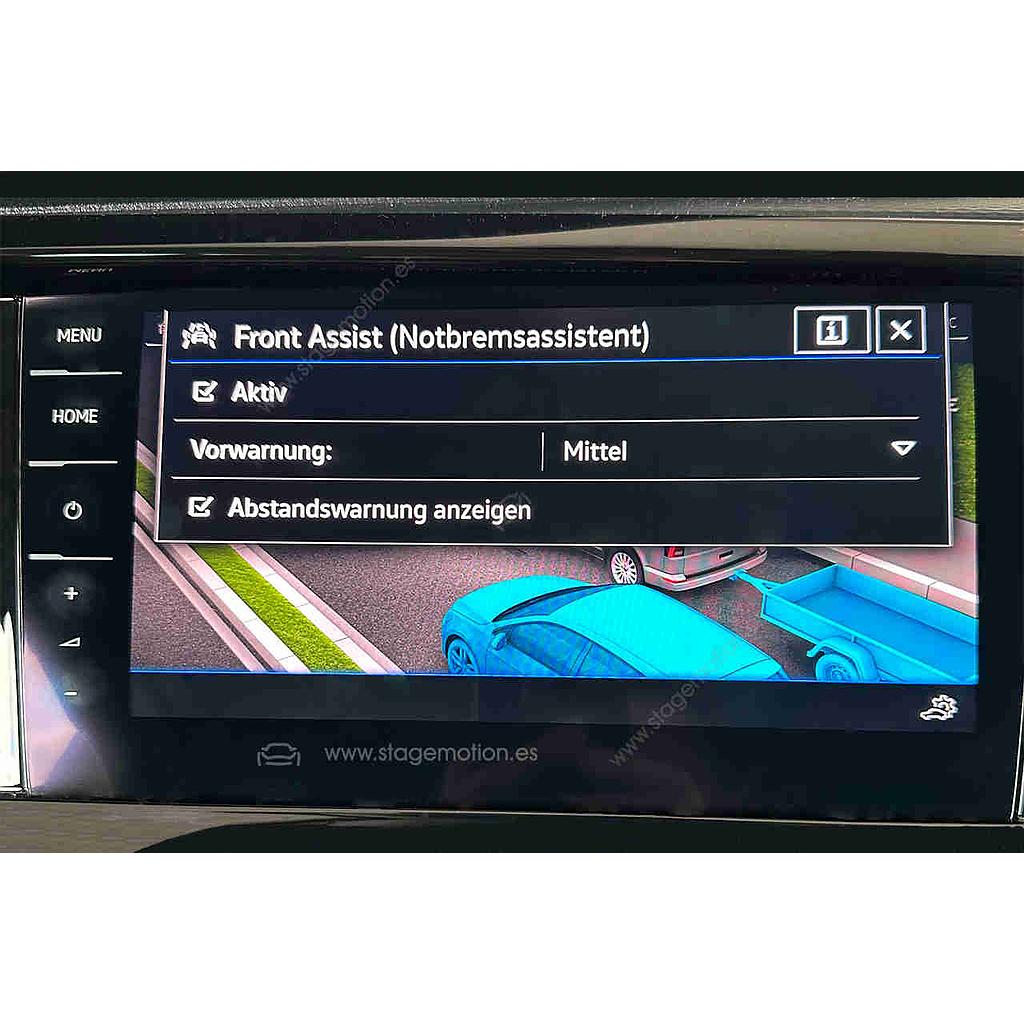 Kit Asistente de frenada de emergencia Front Assist, incluido asistente de frenada de emergencia en ciudad para VW T6.1 SH