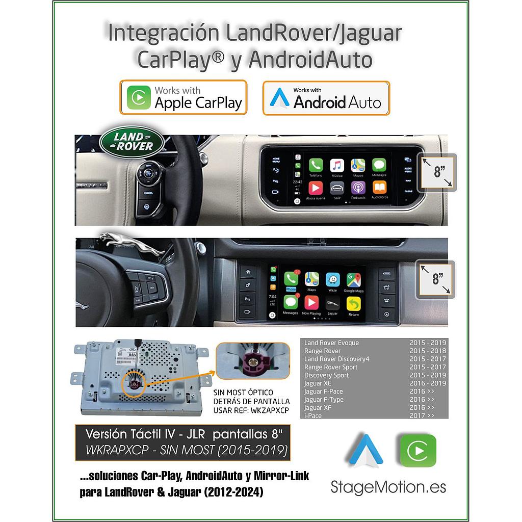 Kit Car-Play Wireless + AndroidAuto + USB LandRover/Jaguar (Versión IV de 7" / 8") SIN MOST 2015-2019
