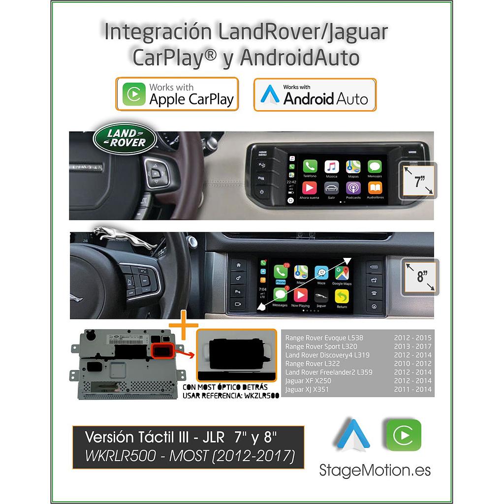 Kit Car-Play Wireless + AndroidAuto + USB LandRover/Jaguar (Versiones III y IV de 7" / 8") MOST 2011-2019
