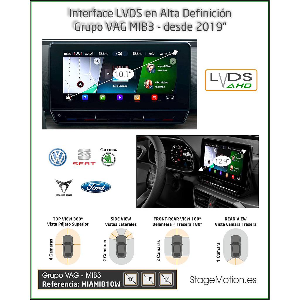 Interface AHD Cámaras/Vídeo AUX VAG (MIB3) Discover Pro *Pantallas 10,1"/10,4"/12.9"/13"/15"