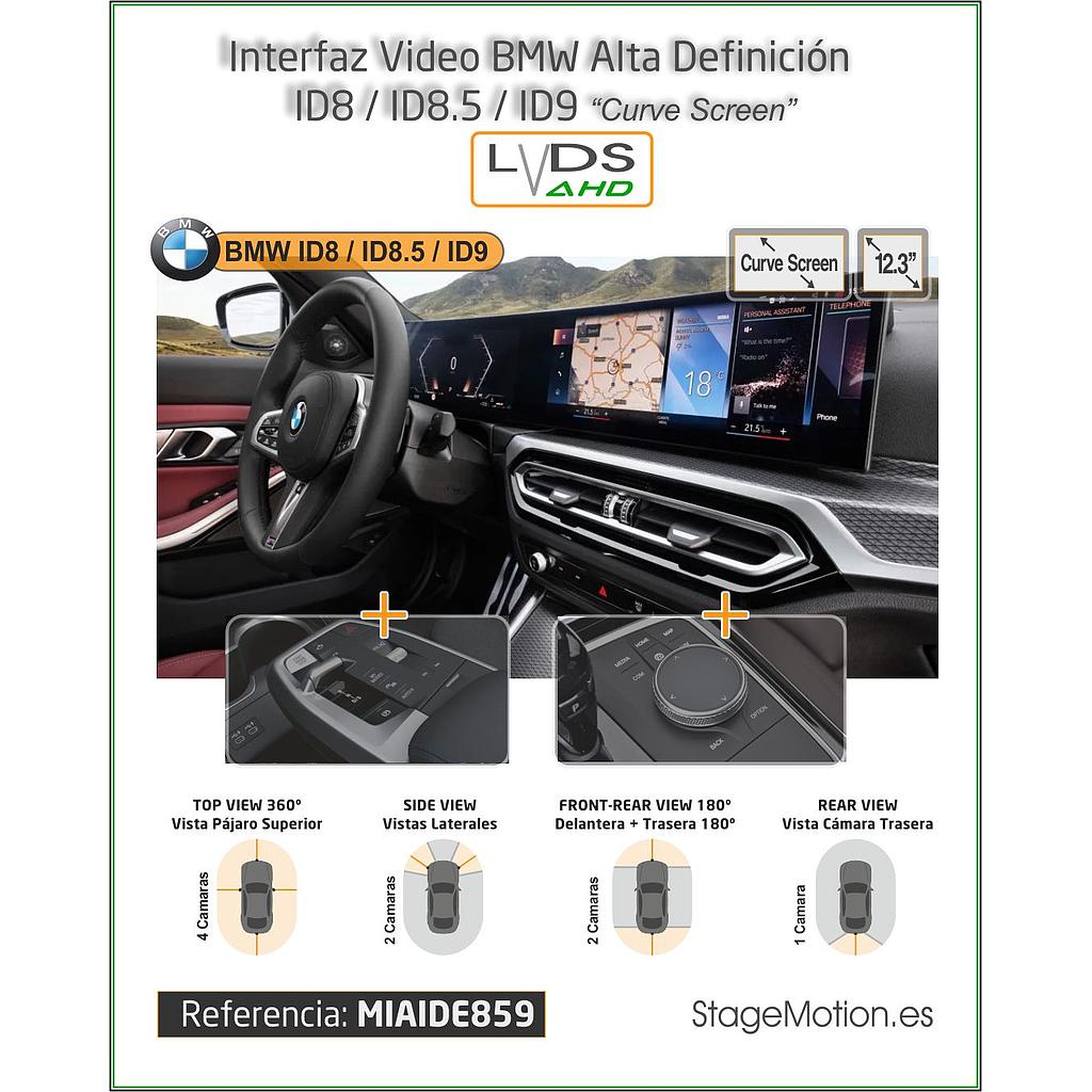 Interface AHD Cámaras + Vídeo BMW Curved Display (ID8/ID8.5/ID9 desde 06/2023) Pantallas: 10.2"/12,3"