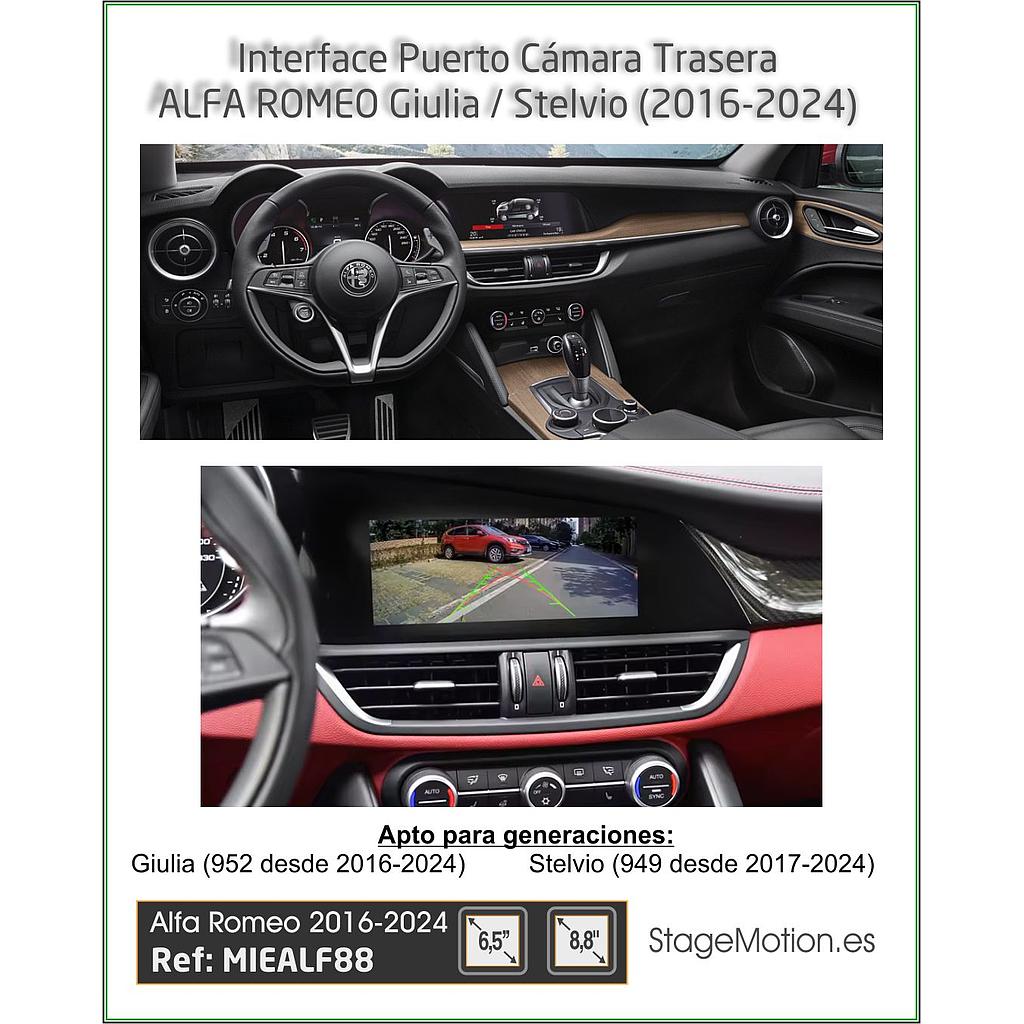 Interface AHD Cámaras Alfa Romeo Connect Radio 6.5" y Connect 3D Navigation 8.8"