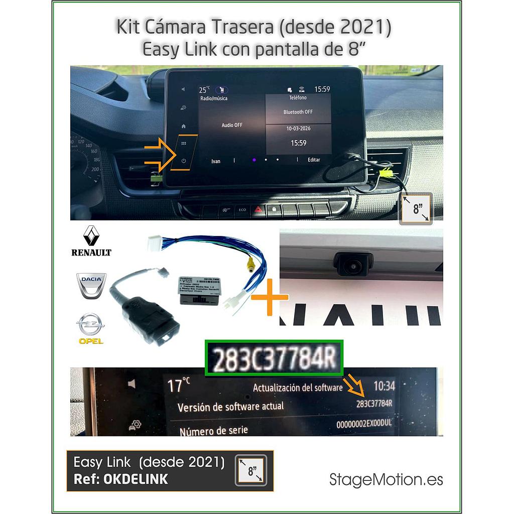 Kit Cámara Trasera Renault/Dacia/Nissan Easy Link 8" *Pantalla + 1-DIN adosado