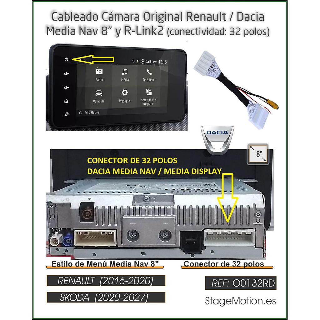 Cableado Media Nav-Media Display DACIA / Renault R-Link2 (32 polos)