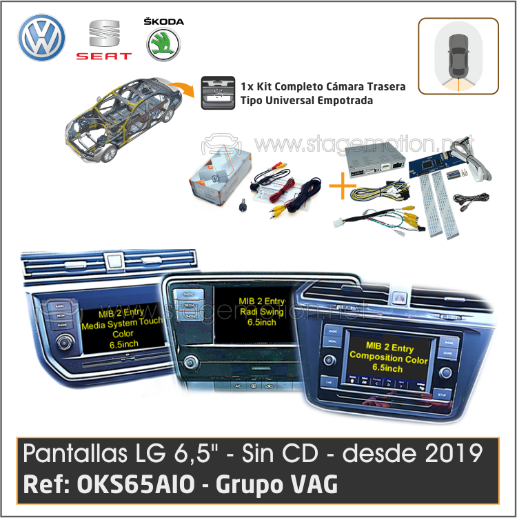 Kit RVC GrupoVAG MIB2GP 6,5" (All-In-One LG 2018-2024)
