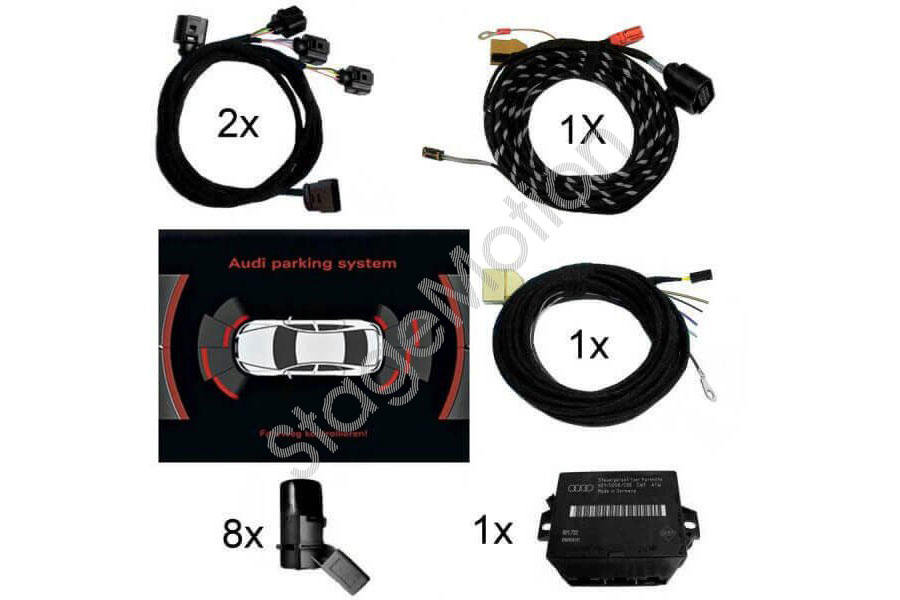 Kit APS+ (visualización óptica MMI) delantero y trasero para Audi A8 4E