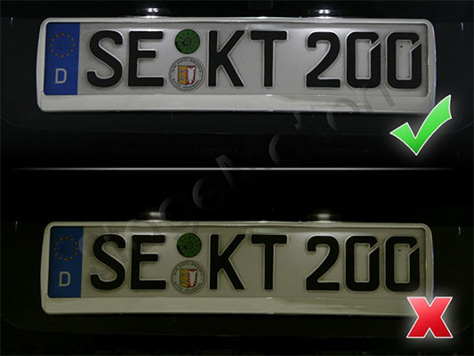 Kit de luces de matrícula LED para VW Touareg 7P