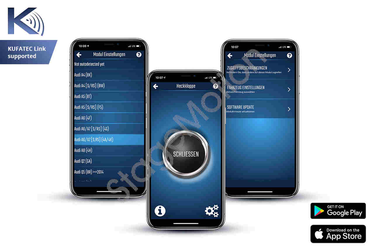 Módulo de puerta trasera: cierre la puerta trasera con control remoto original para Audi, VW, Skoda, Seat
