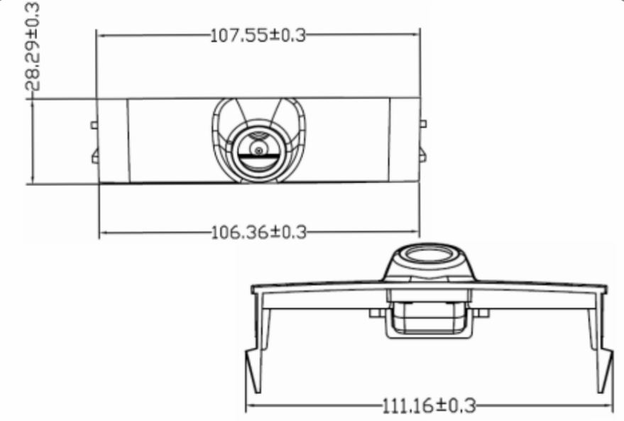 Cámara Frontal RCA para Volkswagen Touareg (7P)