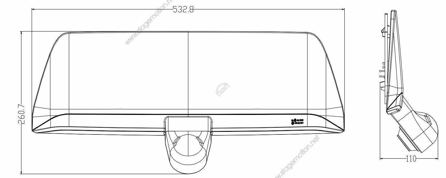 Cámara Trasera RCA (3ª Luz Freno) Volkswagen Crafter / Mercedes-Benz Sprinter (desde 2017)