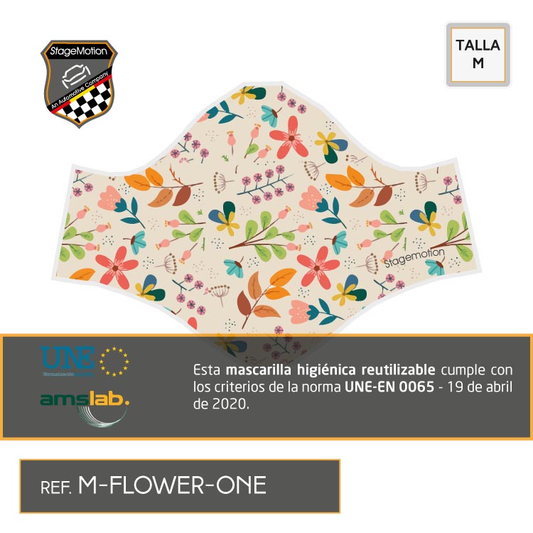 Mascarilla [M] Diseño: M-FLOWER-ONE