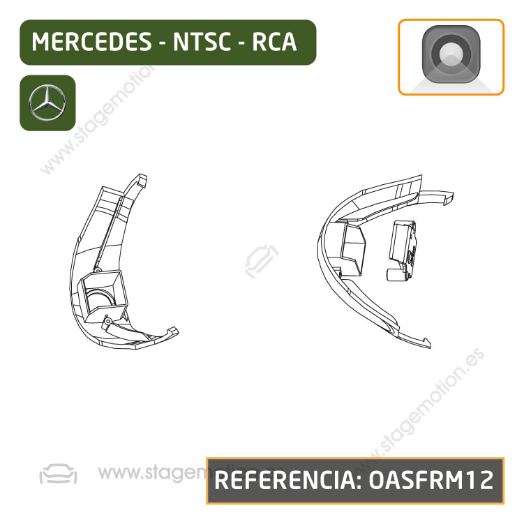 Cámara Frontal Específica RCA - Mercedes Clase A (10/2018>>) Calandra AMG Sport