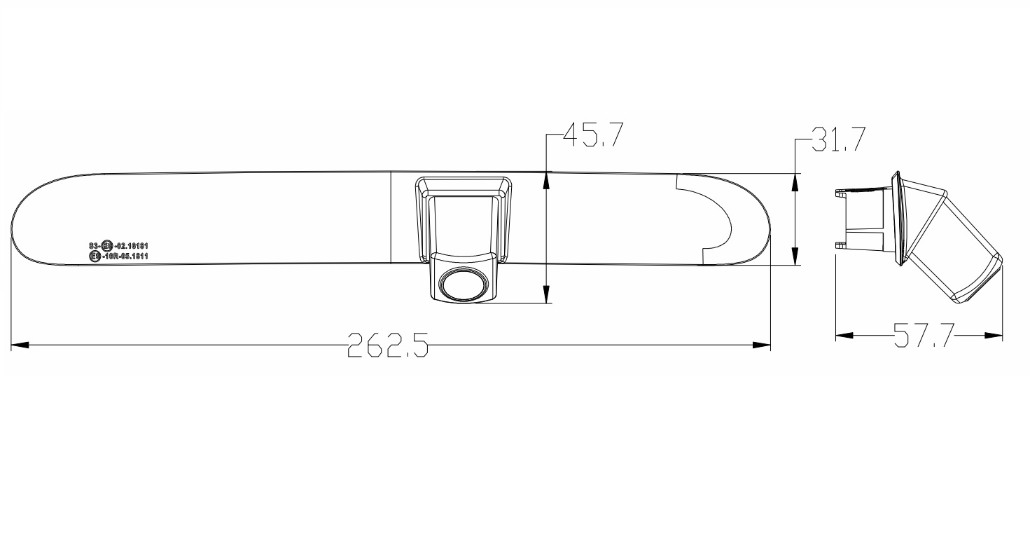 Cámara Trasera RCA (3ª Luz Freno) para Peugeot Expert, Citroën SpaceTourer y Toyota ProAce