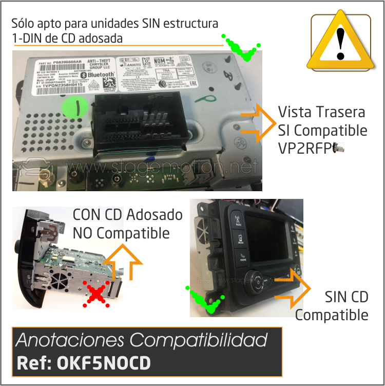 Kit Cámara Trasera Aftermarket FIAT y Boxer UConnect 5.0 (desde 2013 V2RFP) - Sin CD slot delantero