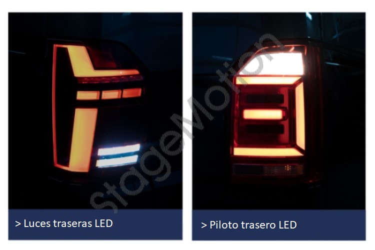 Juego completo de luces traseras LED oscurecidas T6.1 para VW T6 SG