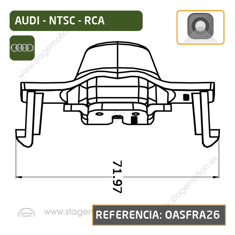 Cámara Frontal Específica RCA Audi A4 (8W desde 2020) Tipo 2