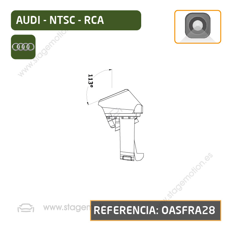 Cámara Frontal Específica RCA Audi A3 (8Y desde 2020)