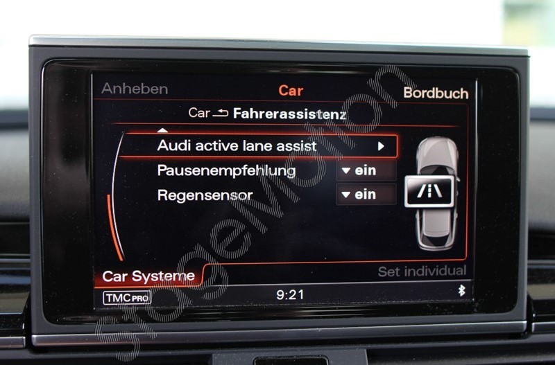 Kit active Lane Assist con reconocimiento de señales de tráfico Audi A6, A7 4G