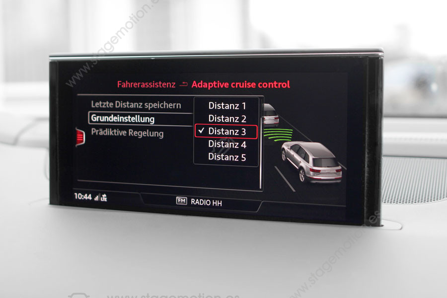 Dongle codificación ACC Distancia preselección en el menú CAR
