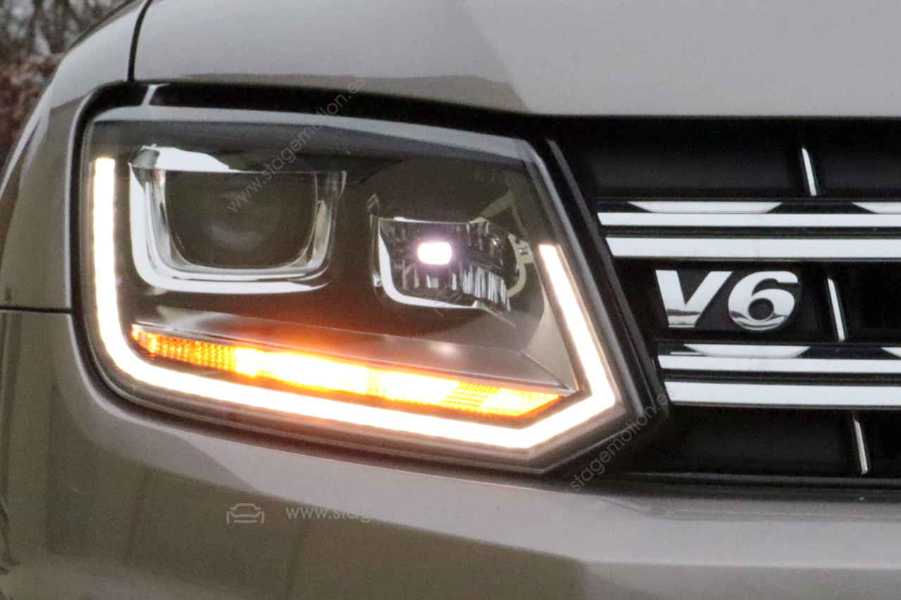 Faros Bi-Xenon LED DRL para VW Amarok 2H, S6