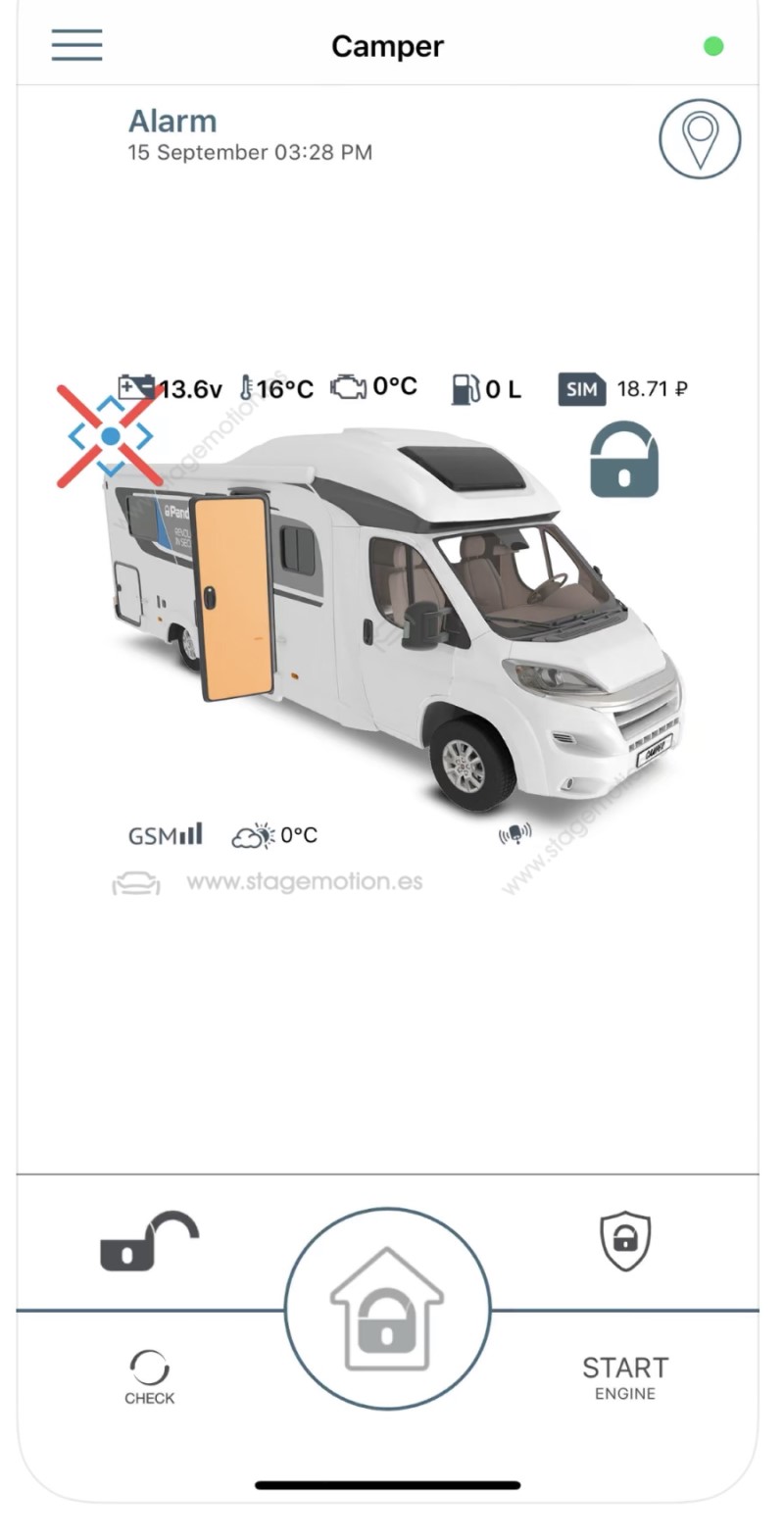 Sistema de alarma para coche Pandora Camper Mini