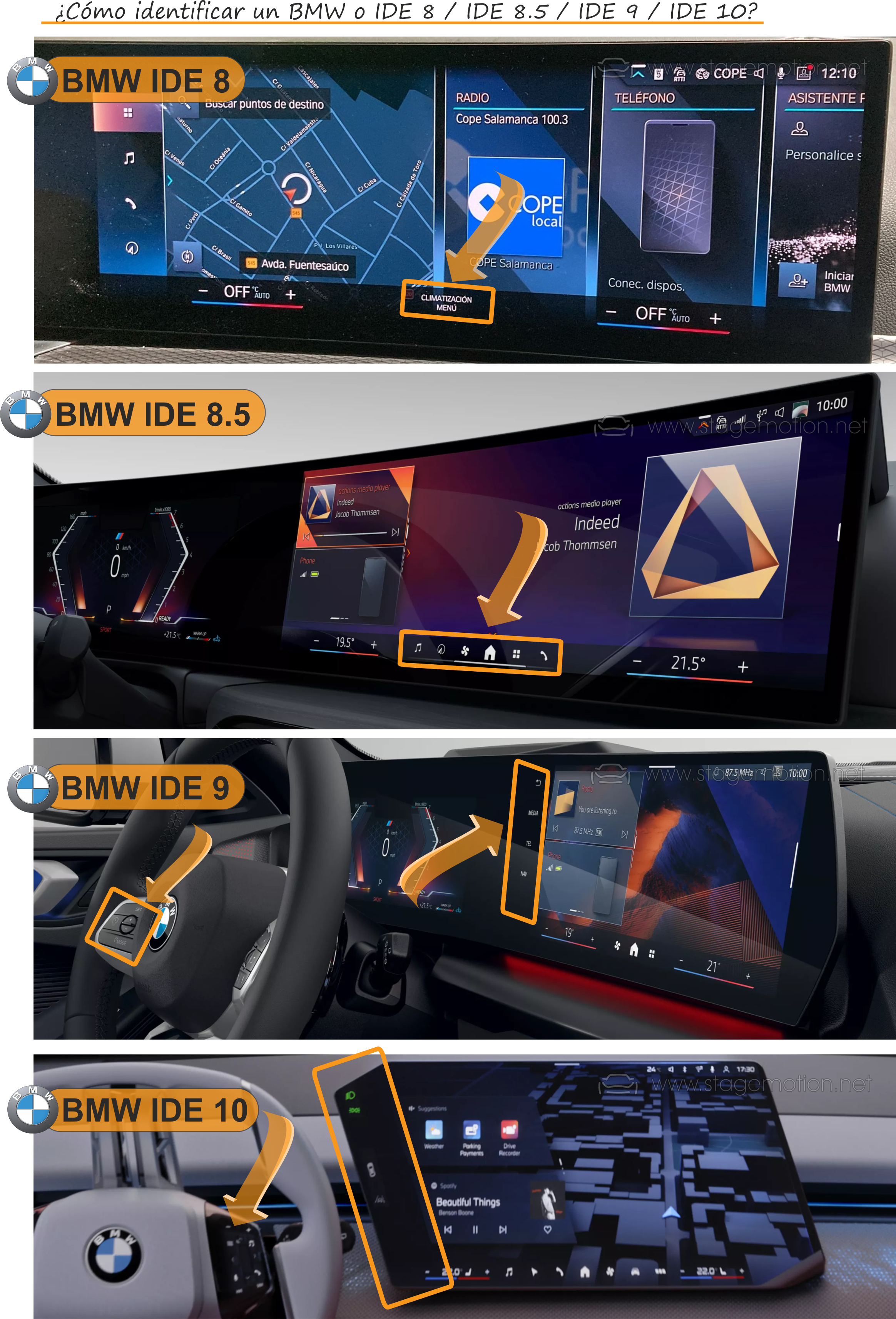 Interface AHD Cámaras + Vídeo AUX BMW / MINI Series F y G (EVO ID5&ID6 desde aprox. 2017) Pantallas: 6.5"/8.8"/10.2"