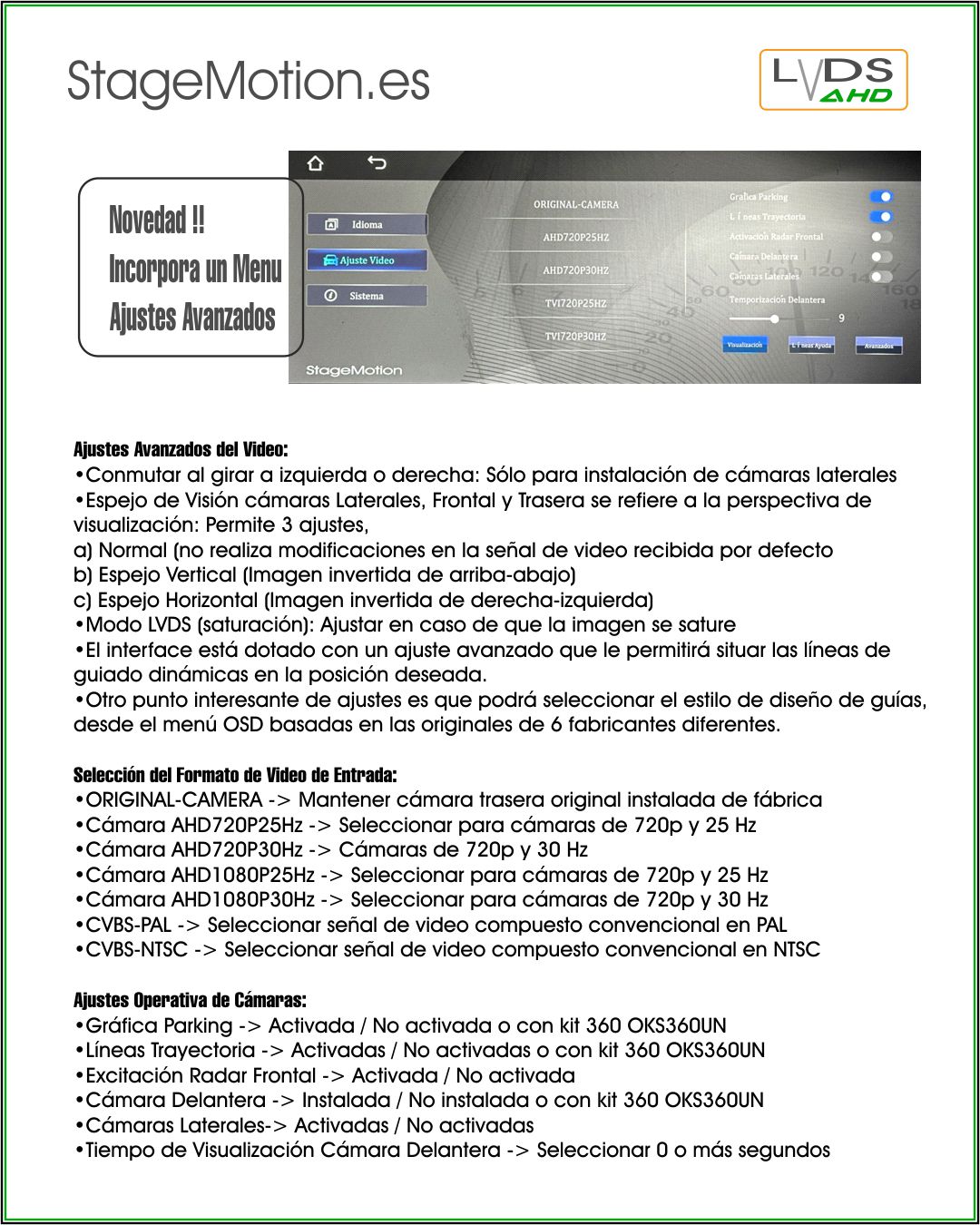 Kit Wireless Car-Play + Android Auto + Visión AHD - NTG7 Táctil 10,2" (pantalla horizontal)